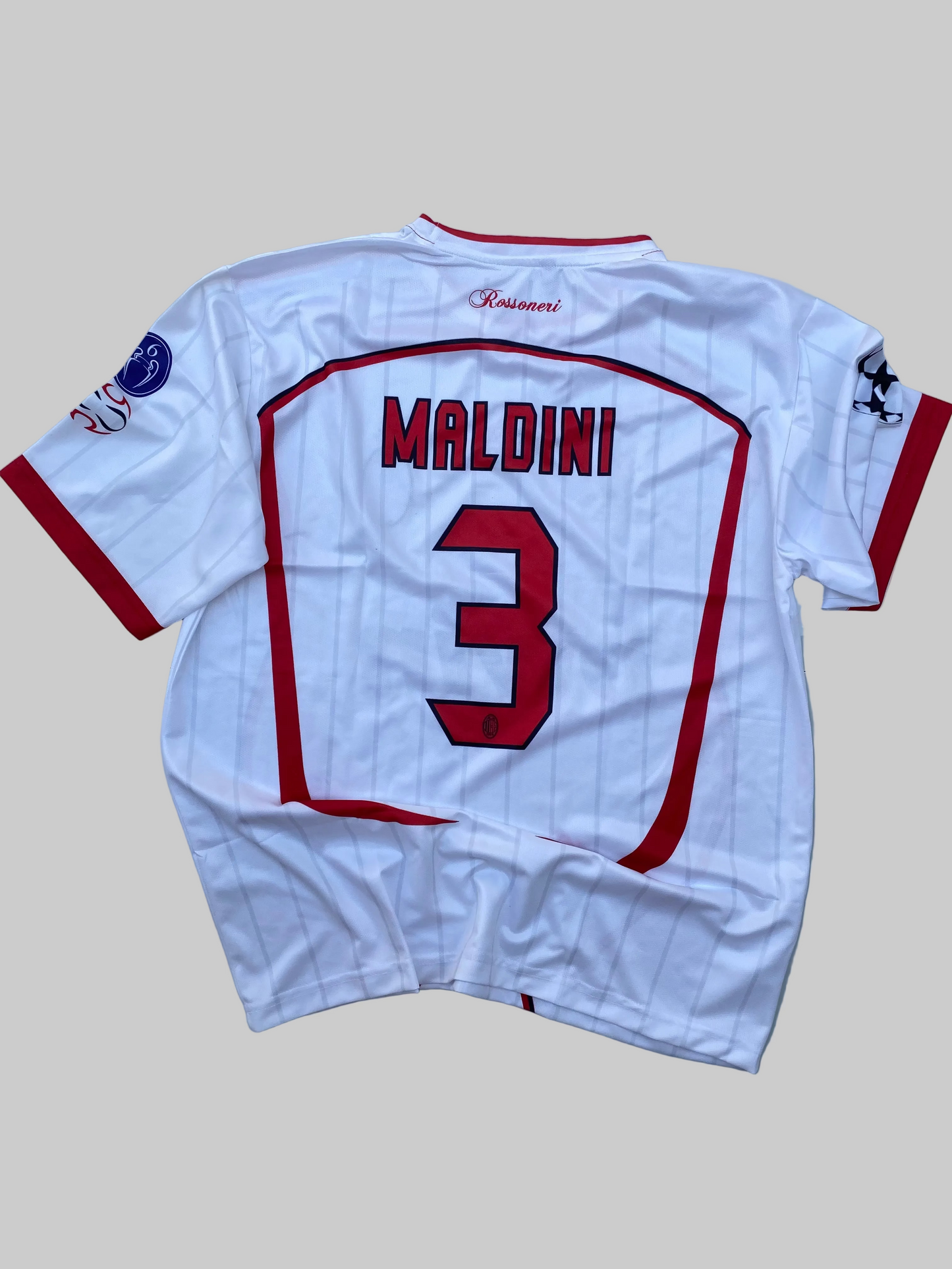 AC MILAN AWAY RETRO KIT 2006-07, MALDINI #3 (Embroidery)